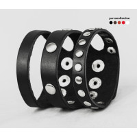 Leather cuff bracelet for men or women, code 4080