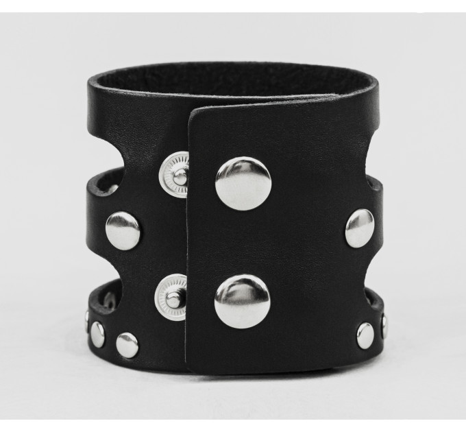 Leather cuff bracelet for men or women, code 4080