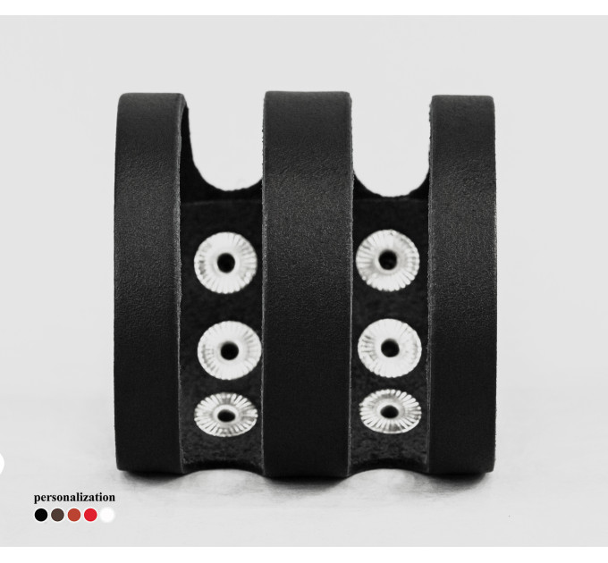Leather cuff bracelet for men or women, code 4081