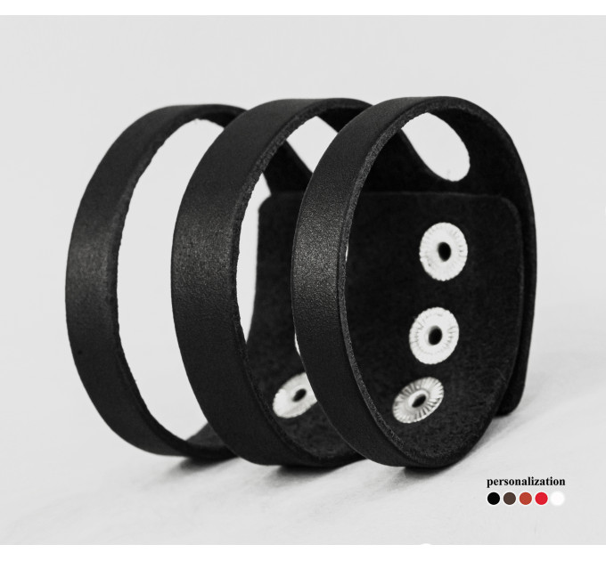 Leather cuff bracelet for men or women, code 4081