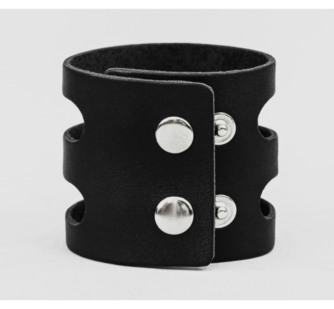 Leather cuff bracelet for men or women, code 4081