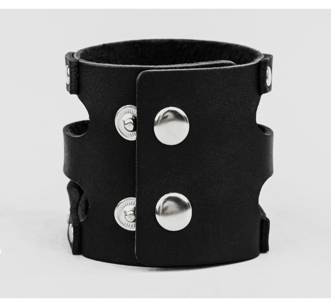 Leather cuff bracelet for men or women, code 4082