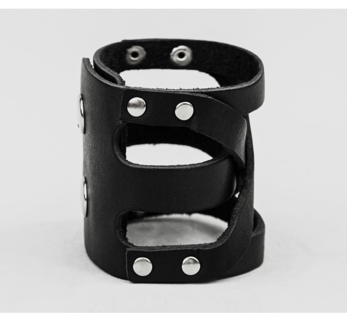Leather cuff bracelet for men or women, code 4082