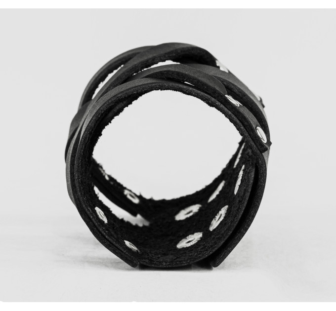 Leather cuff bracelet for men or women, code 4082