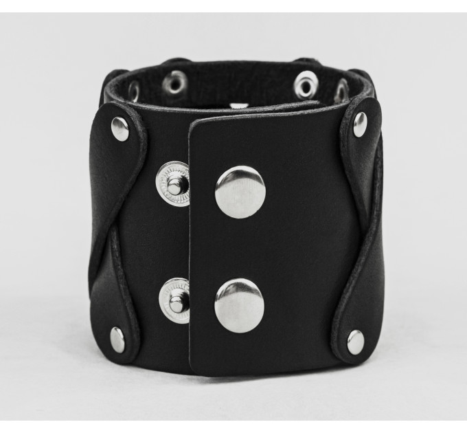 Leather cuff bracelet for men or women, code 4085