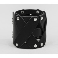 Leather cuff bracelet for men or women, code 4085