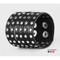 Leather cuff bracelet for men or women, code 4600