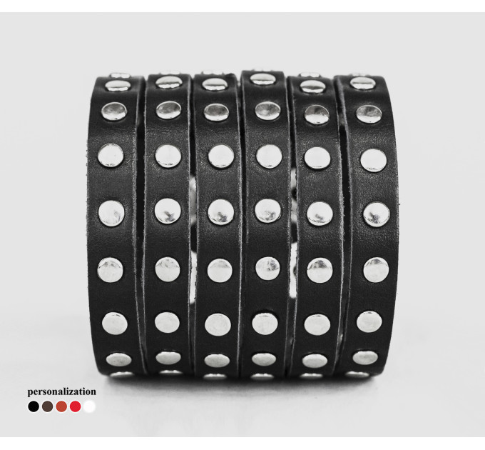 Leather cuff bracelet for men or women, code 4600