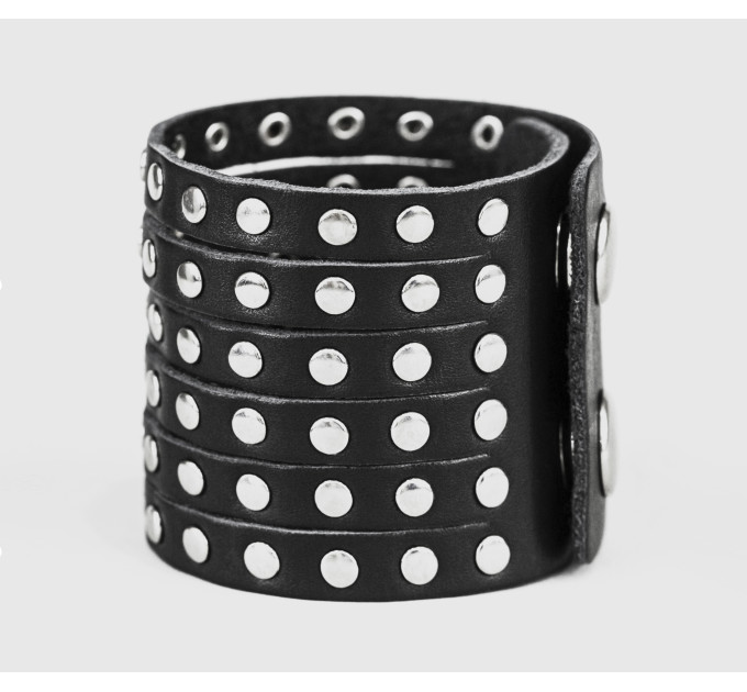 Leather cuff bracelet for men or women, code 4600