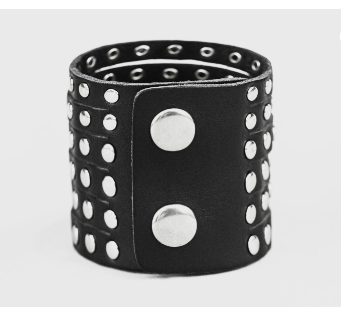 Leather cuff bracelet for men or women, code 4600