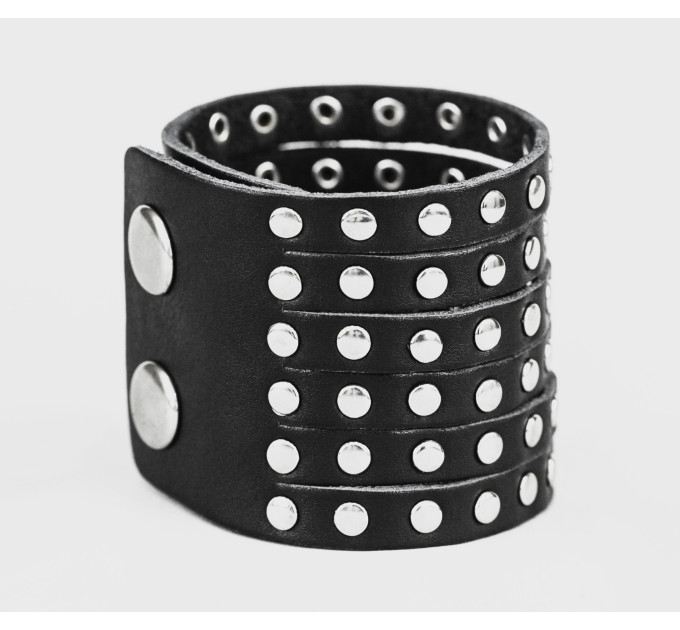 Leather cuff bracelet for men or women, code 4600