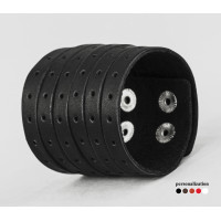 Leather cuff bracelet for men or women, code 4601