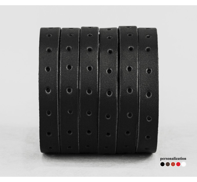 Leather cuff bracelet for men or women, code 4601