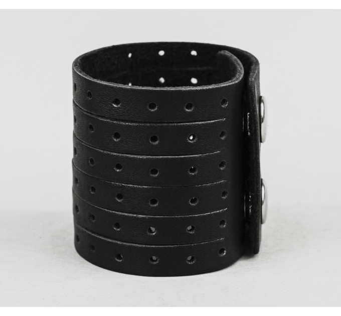 Leather cuff bracelet for men or women, code 4601