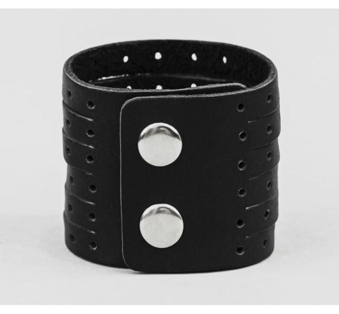 Leather cuff bracelet for men or women, code 4601