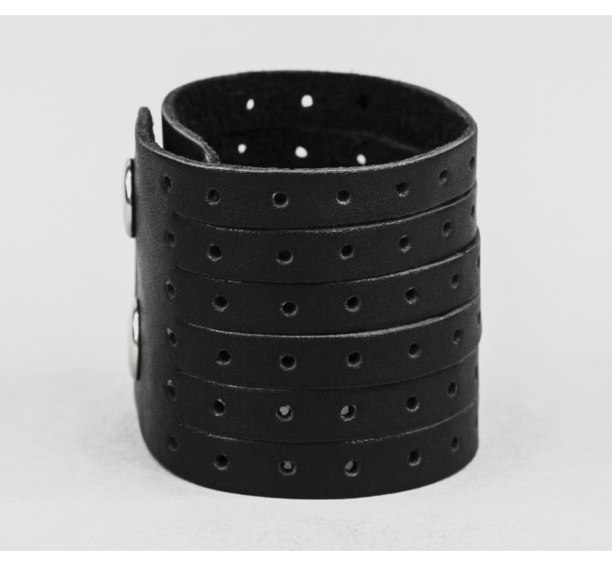 Leather cuff bracelet for men or women, code 4601