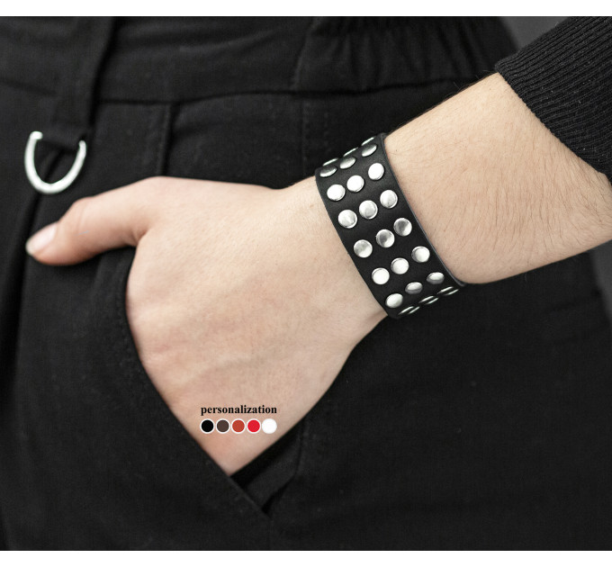 Leather bracelet for men or women, code 4602