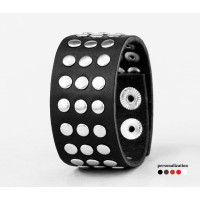 Leather cuff bracelet for men or women, code 4603