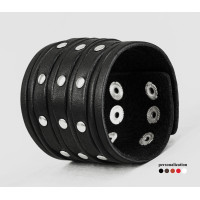 Leather cuff bracelet for men or women, code 4604