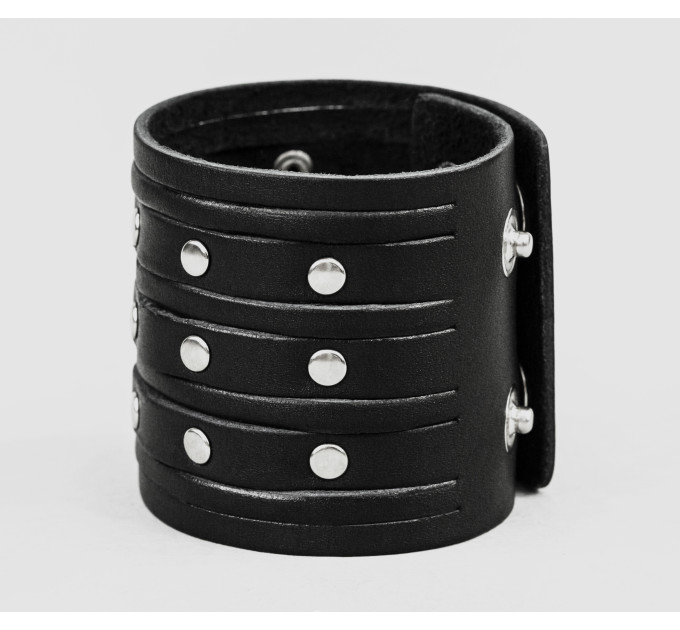 Leather cuff bracelet for men or women, code 4604