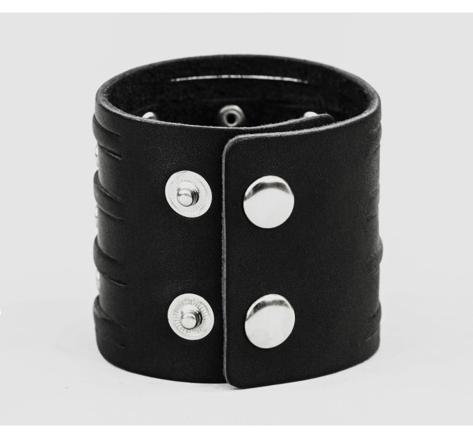 Leather cuff bracelet for men or women, code 4604