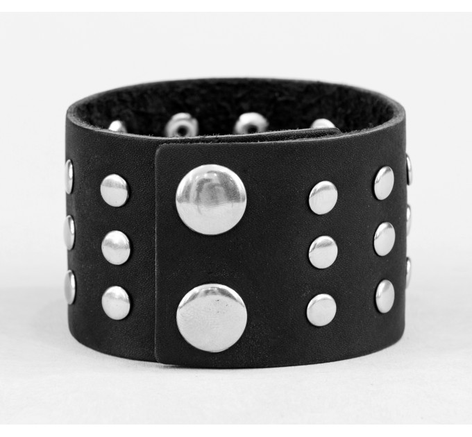Leather cuff bracelet for men or women, code 4605