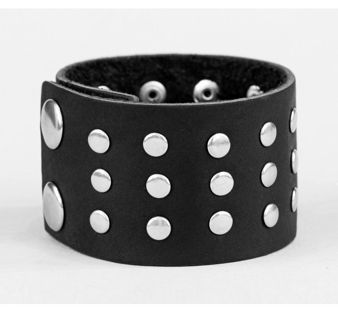 Leather cuff bracelet for men or women, code 4605