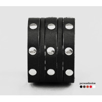 Leather cuff bracelet for men or women, code 4606