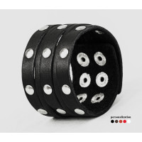 Leather cuff bracelet for men or women, code 4606