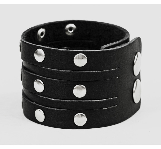 Leather cuff bracelet for men or women, code 4606