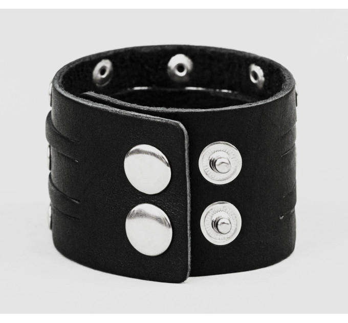 Leather cuff bracelet for men or women, code 4606