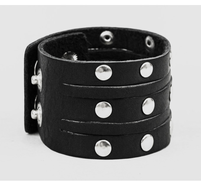 Leather cuff bracelet for men or women, code 4606