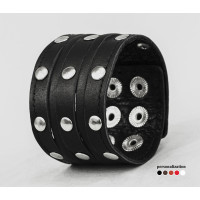 Leather cuff bracelet for men or women, code 4606st