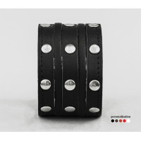 Leather cuff bracelet for men or women, code 4606st