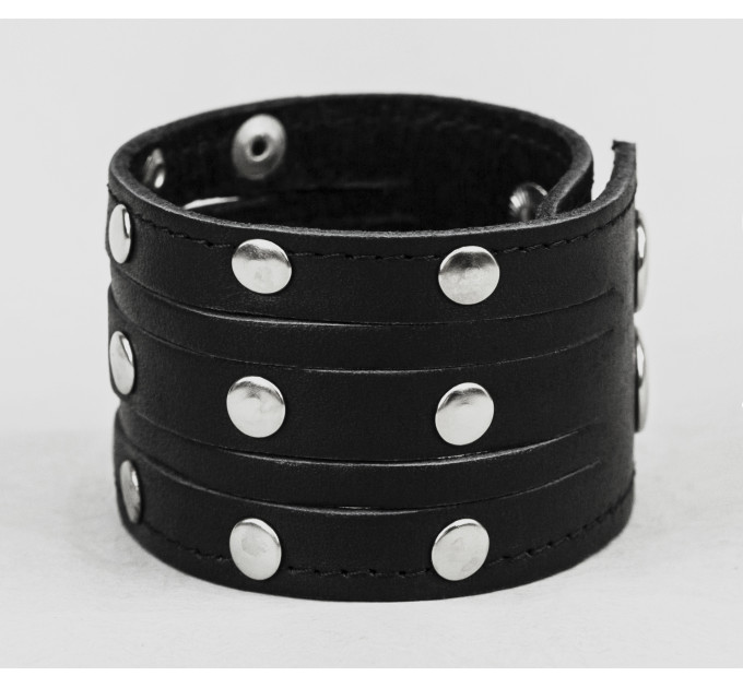 Leather cuff bracelet for men or women, code 4606st