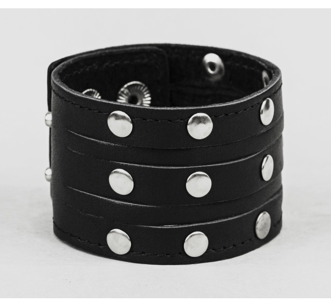Leather cuff bracelet for men or women, code 4606st