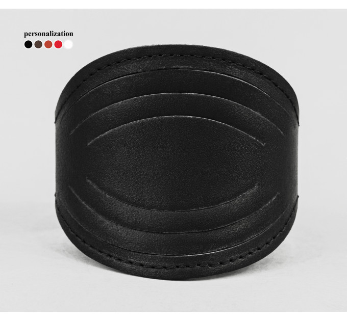 Leather cuff bracelet for men or women, code 4608st