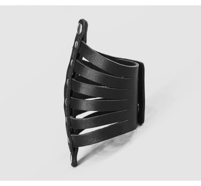 Leather cuff bracelet for men or women, code 4610