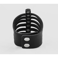 Leather cuff bracelet for men or women, code 4610