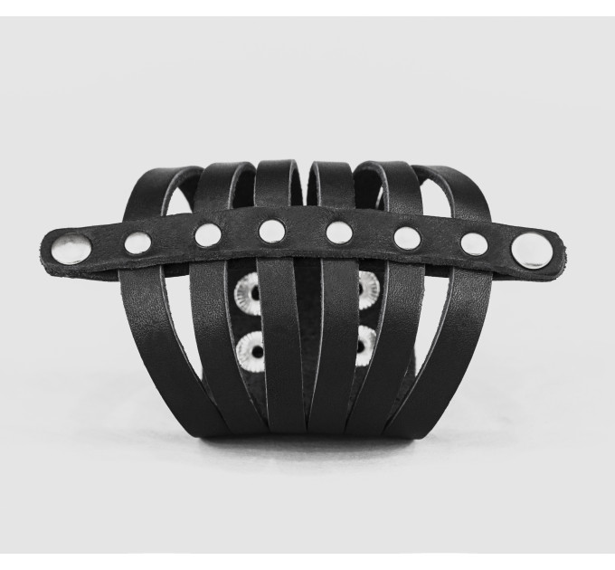 Leather cuff bracelet for men or women, code 4610