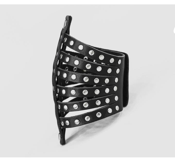 Leather cuff bracelet for men or women, code 4611