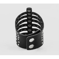 Leather cuff bracelet for men or women, code 4611