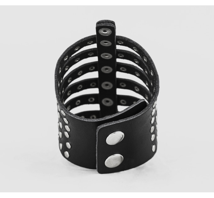 Leather cuff bracelet for men or women, code 4611