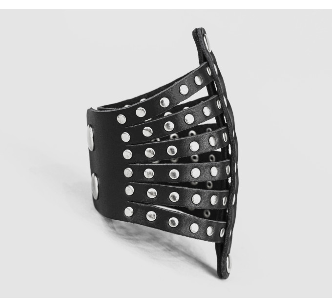 Leather cuff bracelet for men or women, code 4611