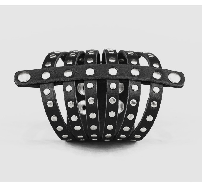 Leather cuff bracelet for men or women, code 4611