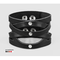 Leather cuff bracelet for men or women, code 4620