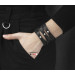 Leather cuff bracelet for men or women, code 4620
