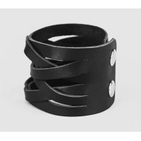 Leather cuff bracelet for men or women, code 4620