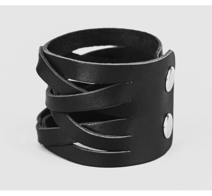 Leather cuff bracelet for men or women, code 4620
