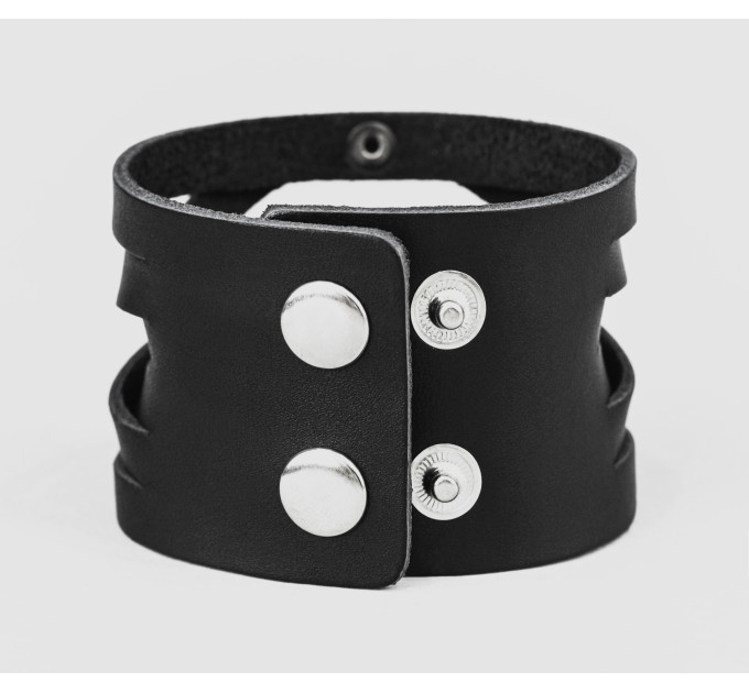 Leather cuff bracelet for men or women, code 4620